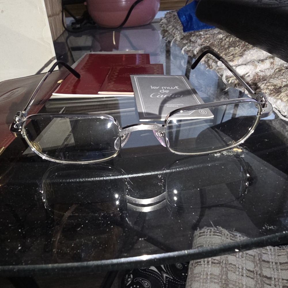 Silver Rectangular Men's Glasses - image 1